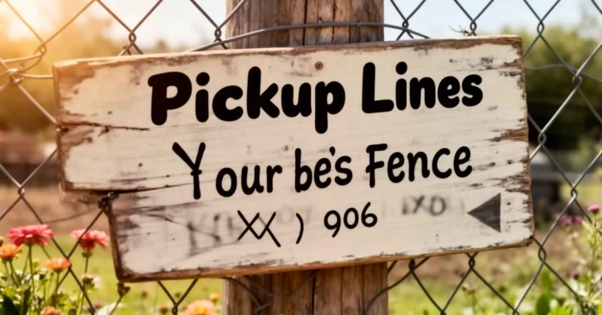 Fence Pickup Lines