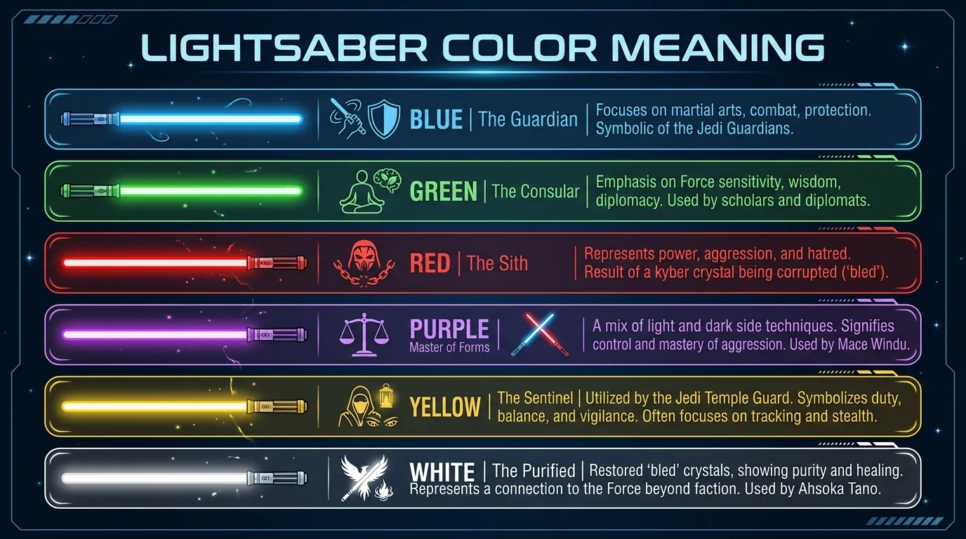 Lightsaber Color Meaning
