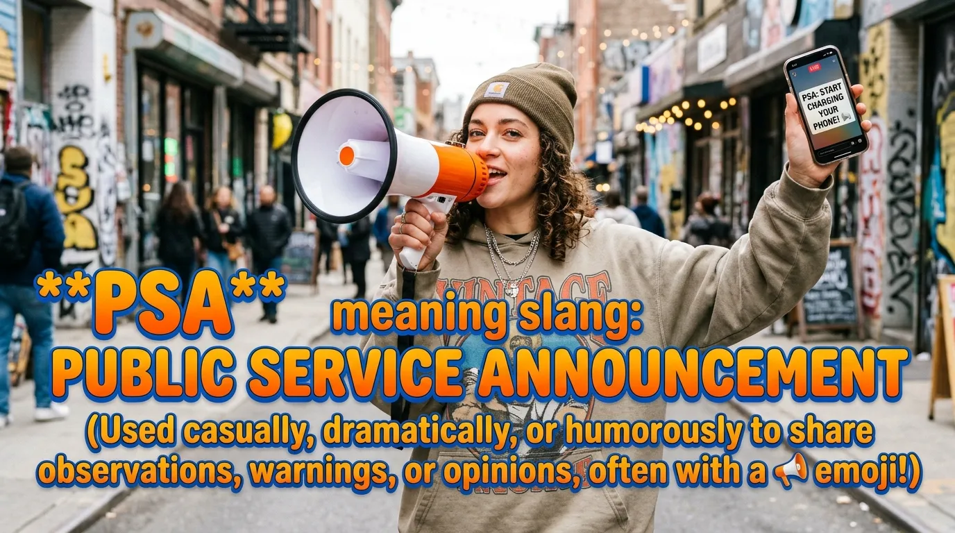 PSA Meaning Slang